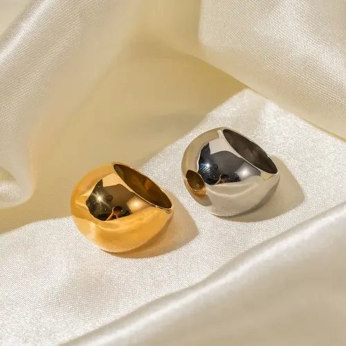 ZTRT12 New 18K Gold Ball Ring Stainless Steel Wholesale Jewelry for Women