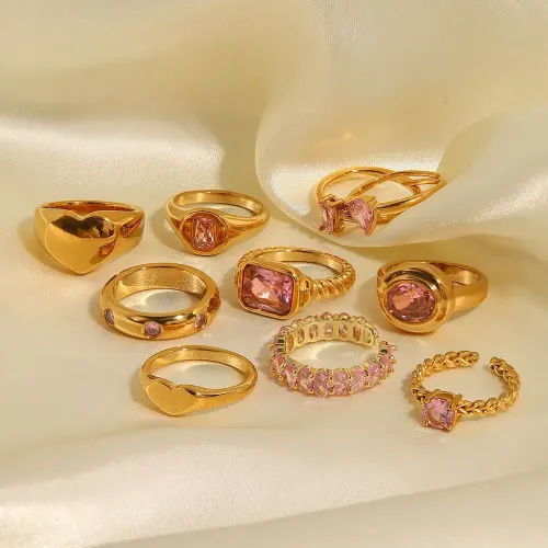 ZTRT28 Elegant Zircon Index Finger Ring Sparkling Statement Jewelry for Everyday Wear
