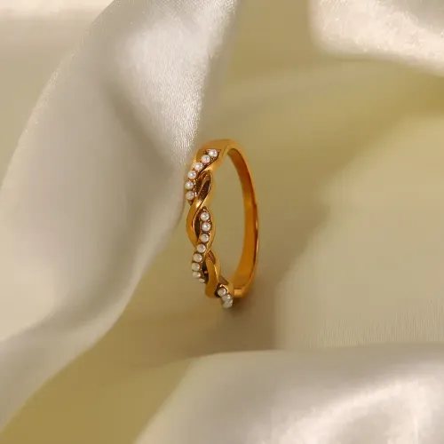 ZTRT189 Elegant Braided Twist Vegetarian Index Finger Ring Eco Friendly Fashion Jewelry