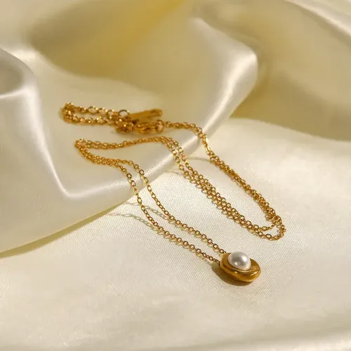 ZTNT394 Autumn Winter Women's Pearl Clavicle Pendant Necklace Elegant Chain