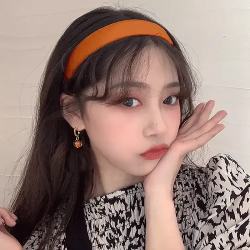 ZTNT505 Women's Persimmon Pendant Necklace & Earrings Set 18K Gold Plated with Cute Glass Beads