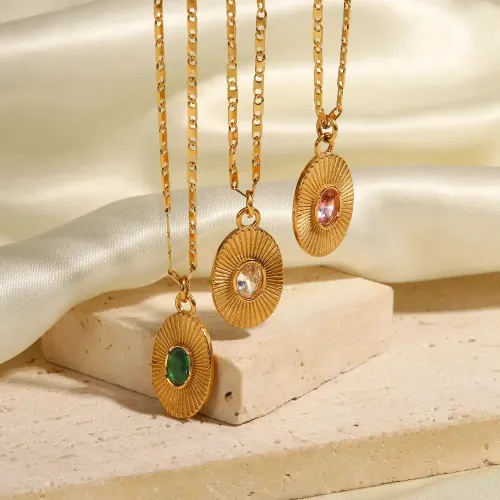 ZTNT417 Geometric Sweater Chain Necklace Winter Fashion Accessory for Women