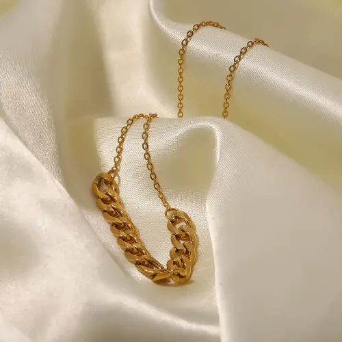 ZTNT391 Women's Hip Hop Cool Stainless Steel Sweatshirt Chain Necklace for Autumn and Winter