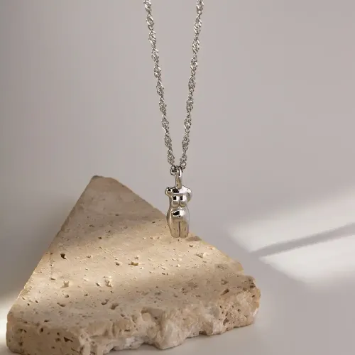 ZTNT478 Abstract Human Face Pendant Necklace Women's Stainless Steel Fashion Jewelry