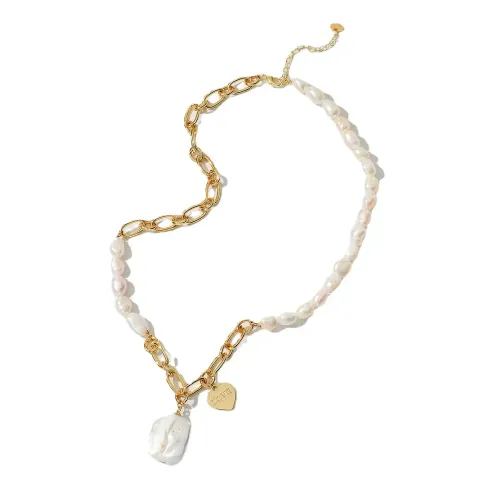 ZTNT21 Wholesale Women's Love Necklace with Natural Pearl Pendant Popular Elegant Jewelry