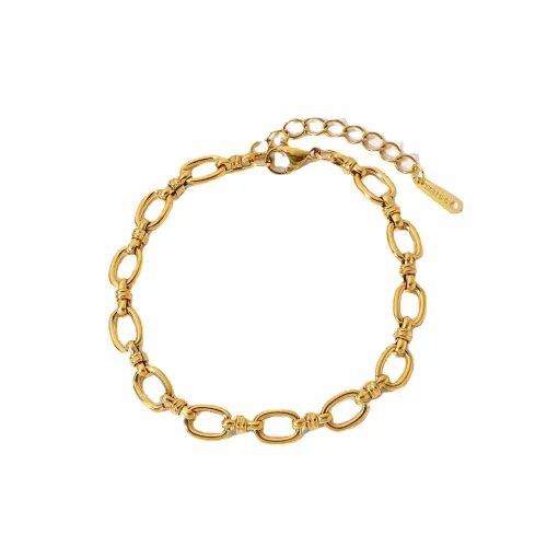 ZTBT102 18K Gold Plated Narrow Chain Bracelet Buckle for Women