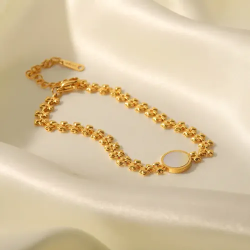 ZTBT168 Gold Wheat Ear Fritillaria Bracelet for Women Round Bead Charm