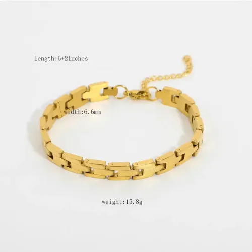 ZTBT39 Elegant 18K Gold Plated Watch Strap Bracelet Women's 316L Stainless Steel Wholesale Jewelry
