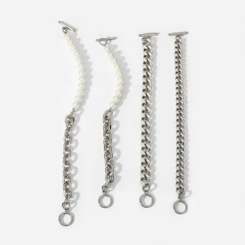 ZTBT170 Men's 8mm Glossy Beads Bracelet Stainless Steel OT Clasp and Chain