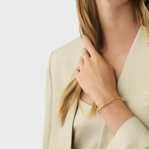 ZTBT83 18K Gold Plated Stainless Steel Women's Bracelet Elegant Hand Jewelry