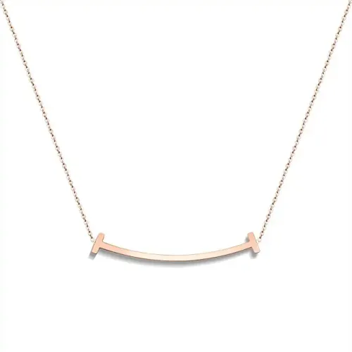 FXNT1231 18K Gold Plated Long Smiley Face Pendant Women's Clavicle Chain Necklace