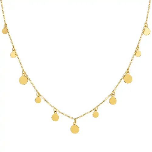 FXNT192 Luxury Geometric Collarbone Necklace Durable Colorfast Gold-Plated Jewelry for Holidays