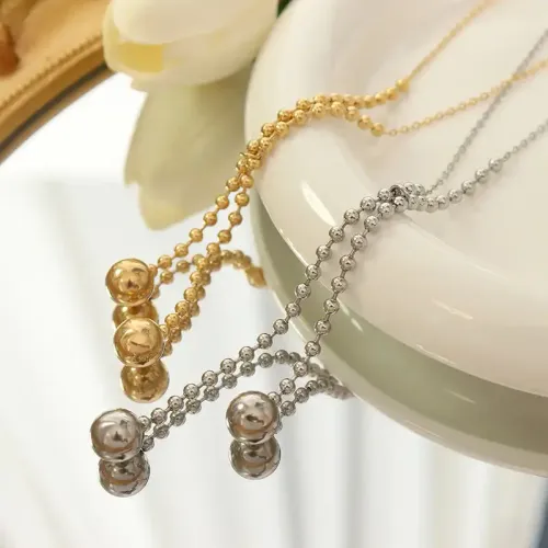 FXNT1028 Minimalist Freshwater Pearl Pendant Spliced Chain Necklace Clavicle Jewelry