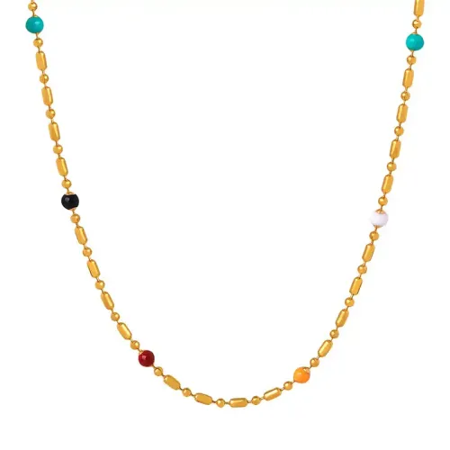 FXNT894 Chic Beaded Oil Diffuser Necklace Aromatherapy Women's Jewelry Trend