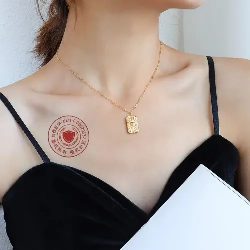 FXNT552 18K Gold-Plated Chrysanthemum Pendant Clavicle Chain Japanese & Korean Women's Necklace