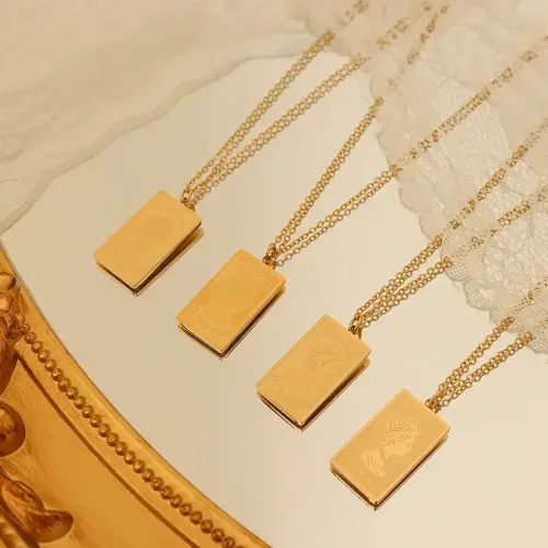 FXNT1025 Hip Hop Style Thick Flat Snake Chain Necklace Wide Clavicle Casual Accessory