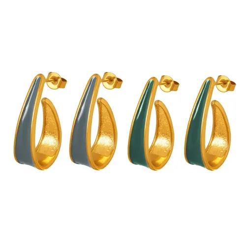 FXET587 Geometric oil drop earrings office worker earrings