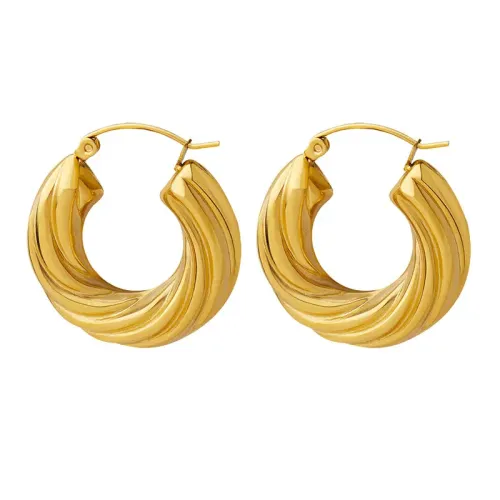 FXET395 U -shaped earrings gold -plated ear buckle