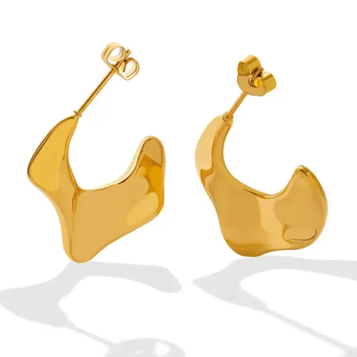FXET670 Gold-plated material irregular shaped earrings unisex earrings