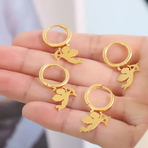 FXET703 Angel cupid earrings childlike girl earrings