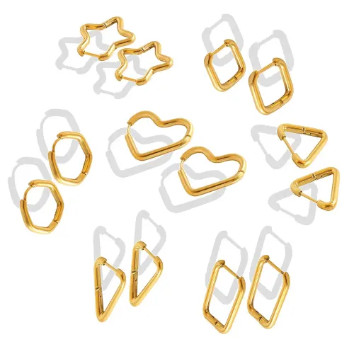 FXET94 Prime -plated gold -plated earrings jewelry