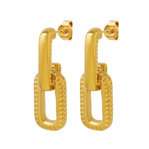 FXET331 Gold -plated hook geometric earrings U -shaped stitching ear accessories