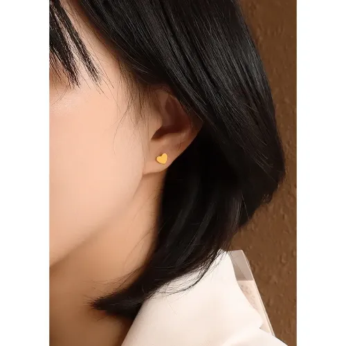 FXET255 Jewelry mini -heart -shaped love little peach heart earrings