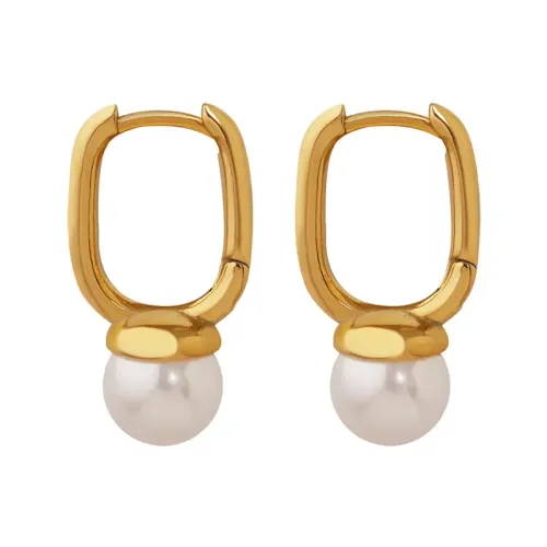FXET149 Neutral glass earrings plated 18K gold ear ring women