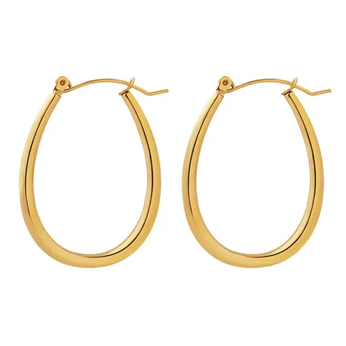 FXET271 Planted 18K gold U -shaped earrings female ear buckle ear decoration