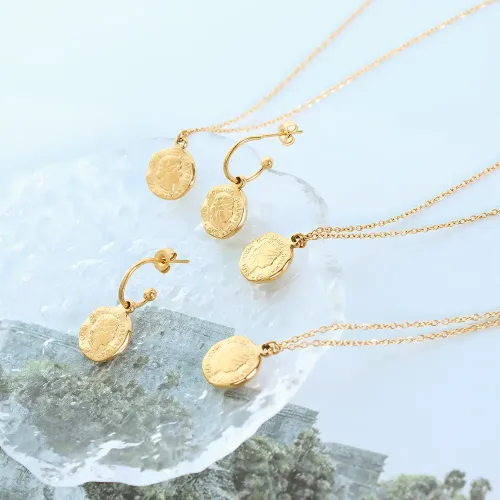 FXET705 8-figure twisted earrings earrings plated with 18k real gold earrings and accessories