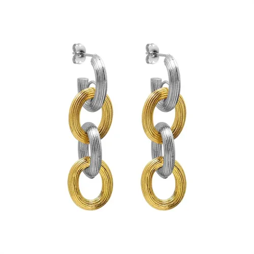 FXET525 Jewelry Embossed Earrings Bracelet Plated 18K Real Gold Jewelry Set
