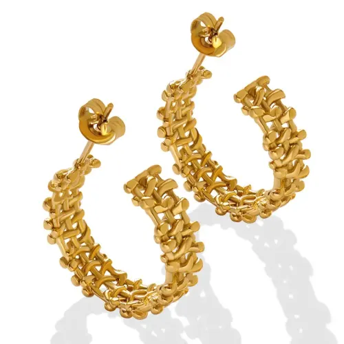 FXET487 C Shape Braided Earrings Women's Hot Girl Street Accessories