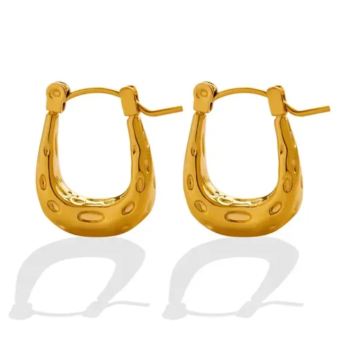 FXET651 Gold-plated U-shaped earrings manufacturer wholesale earrings
