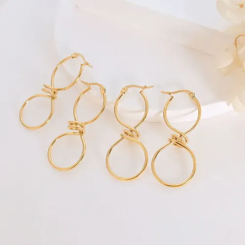 FXET702 Irregular Portrait Round Earrings Gold Plated Necklace Jewelry Set Manufacturer Wholesale