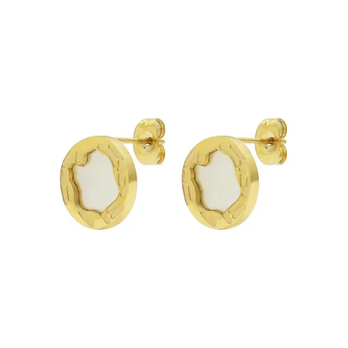 FXET249 Earrings geometric earrings wholesale 18K gold in shell earrings