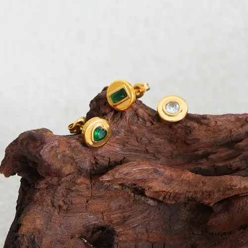 FXET302 Middle -aged romantic imitation pearl U -shaped ear ring women's gold -plated ear plating