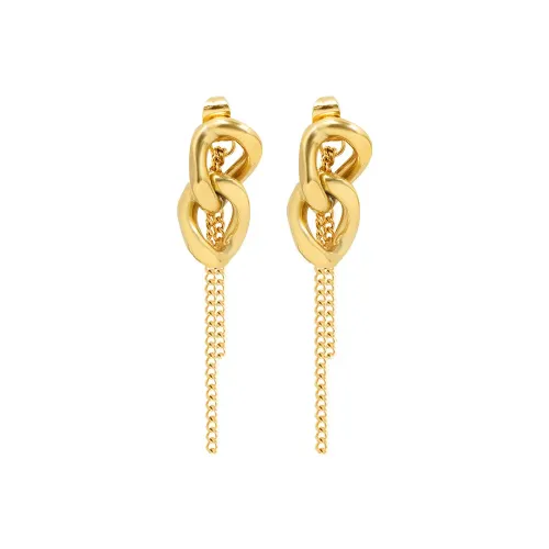 FXET732 Thick chain tassel 18k gold earrings s earrings chain earrings