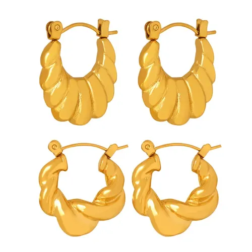 FXET133 Twist thread U -shaped earrings jewelry female