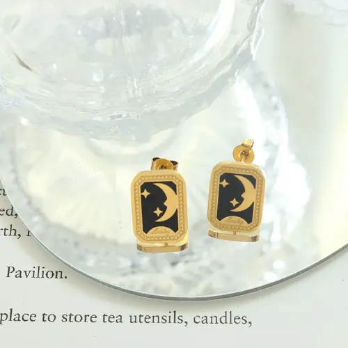 FXET6 Hanxingyue Fangpan engrave enamel pendant necklace plating 18K gold earrings jewelry set