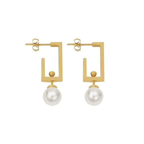 FXET718 Earrings 18k gold plated detachable multi-wear imitation pearl earrings