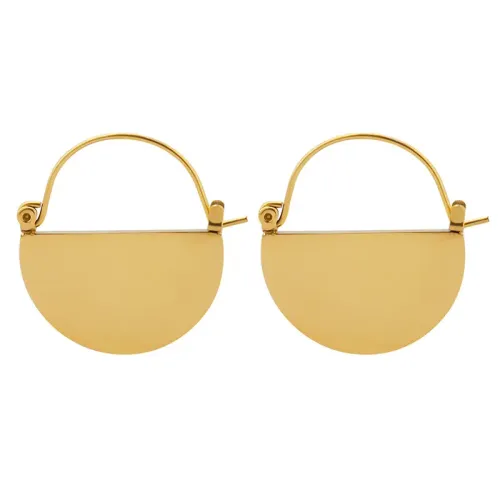 FXET472 Women's gold-plated half-circle earrings jewelry