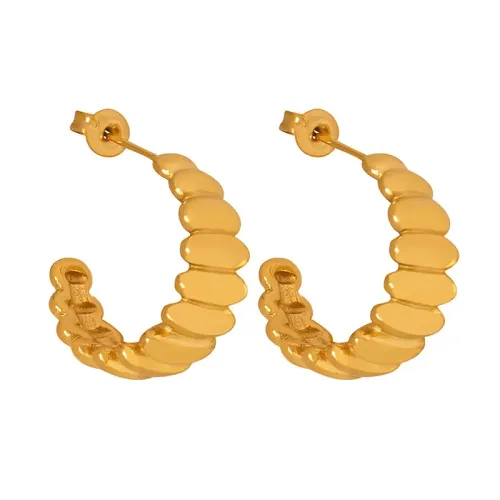 FXET424 Irregular C-shaped earrings wholesale in stock