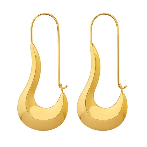 FXET97 Geometric Alien earrings female plated 18K gold ear decoration