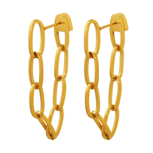 FXET724 Double chain earrings tassel earrings cool earrings for women