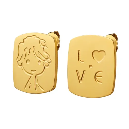 FXET625 love English engrave irregular earrings girls earrings