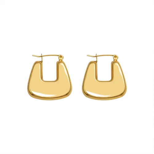 FXET715 Jewelry 18k gold plated U-shaped earrings stud earrings for women