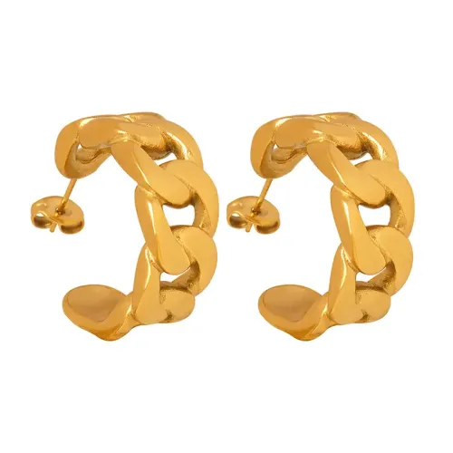 FXET578 Chain style C-shaped earrings wholesale summer earrings