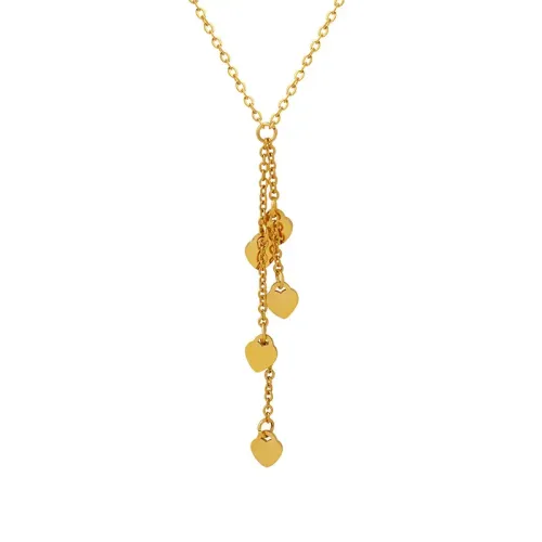 FXET562 Heart tassel love pendant necklace 18k gold clavicle chain jewelry