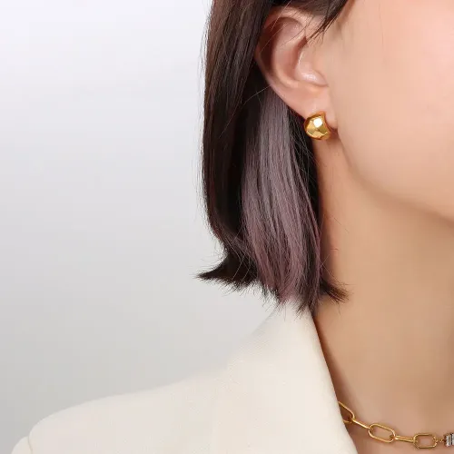 FXET152 Diamond earrings geometric irregular earrings plating 18K earrings earrings