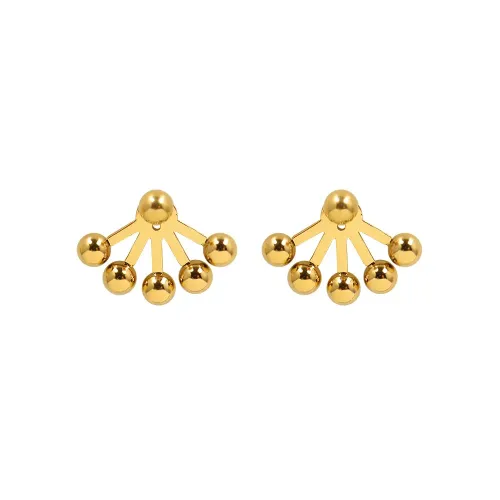 FXET527 Wang Ziwen various steel ball earrings 18K gold